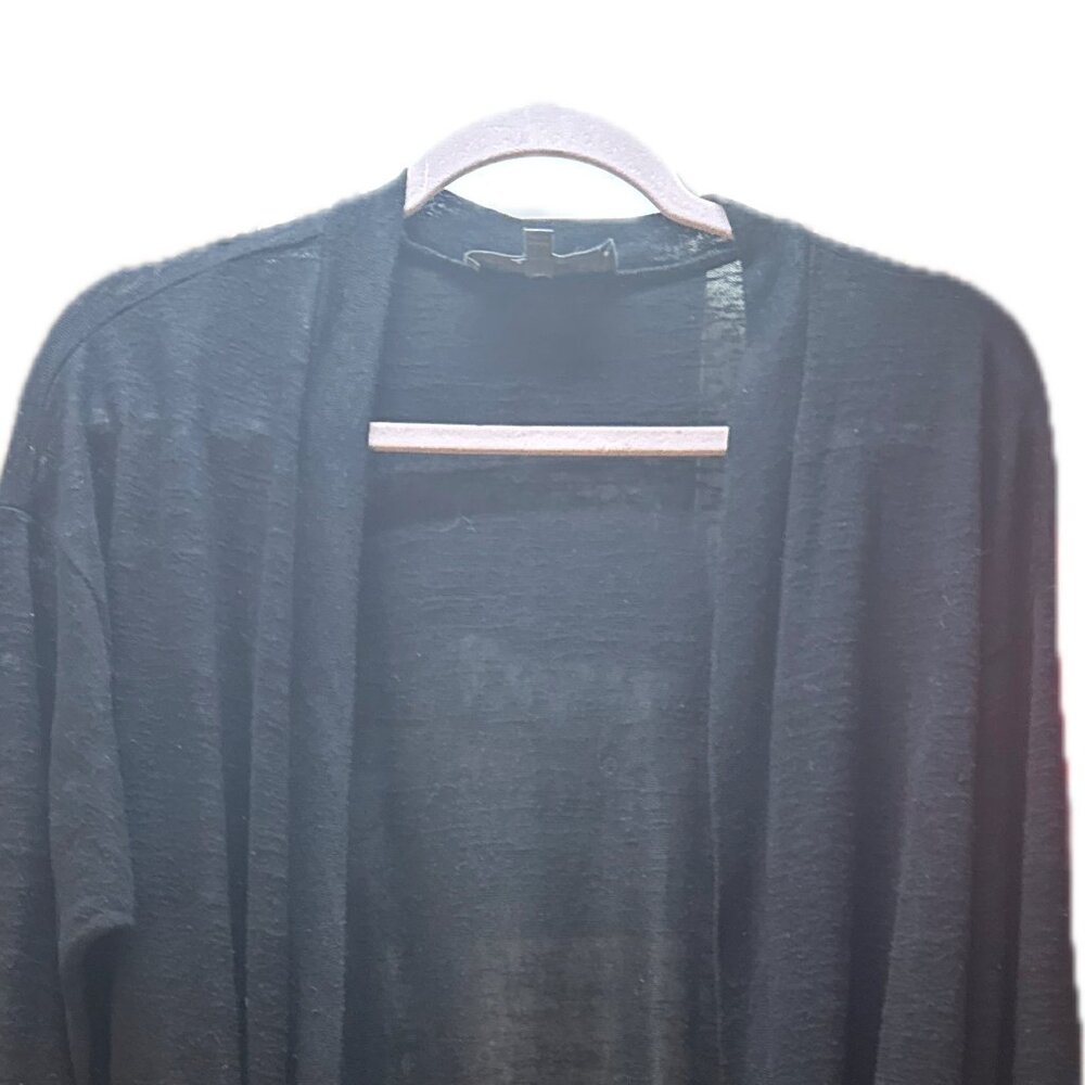 Sunday in Brooklyn Black Open-Weave Cardigan